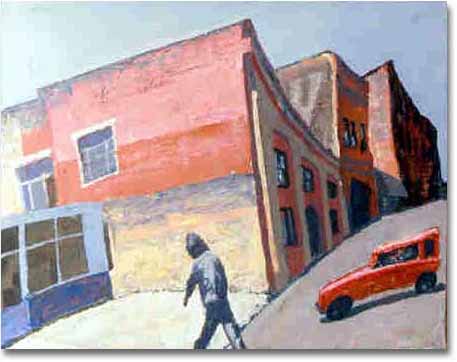 painting entitled 'Street in Italian District', from 1981