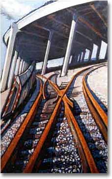 painting entitled 'Tracks', from 1986